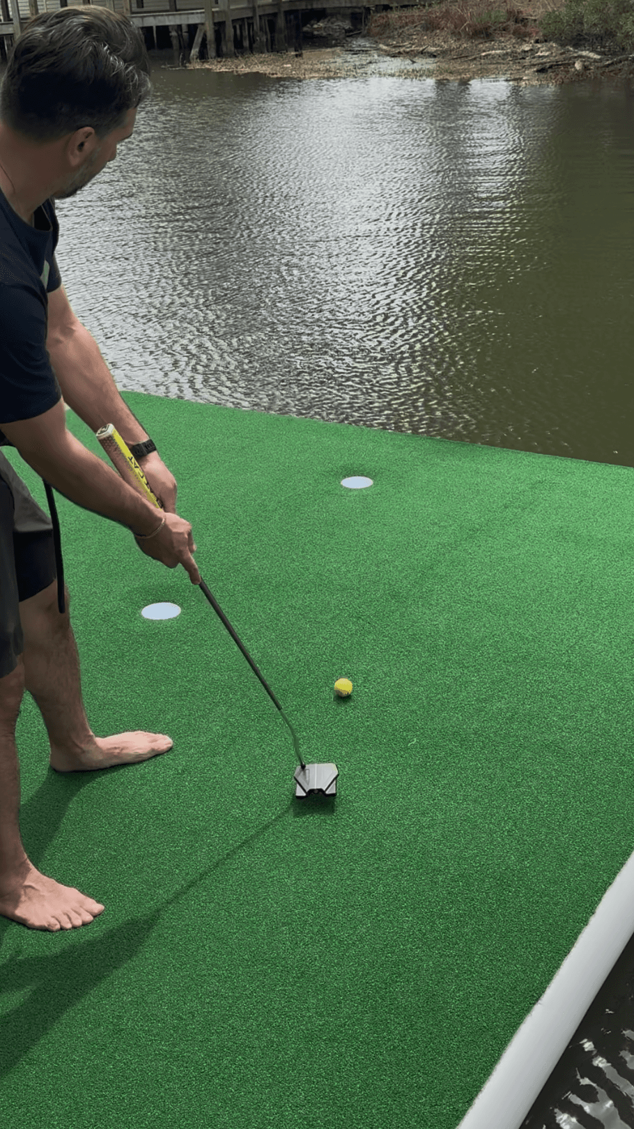 putting on the lake